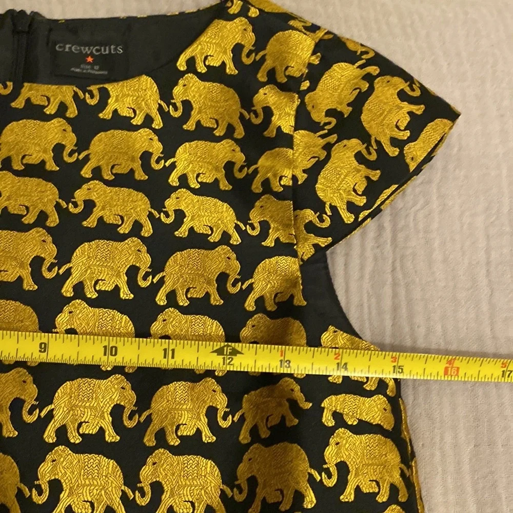 Crewcuts Gold and Black Formal Kids Dress. Size 12. Style BD087
